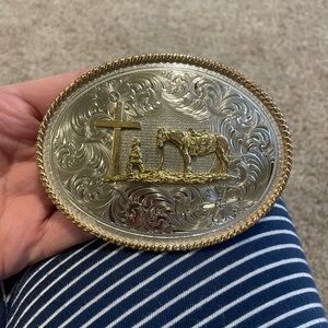 Montana Silversmith Silver and Gold Western Belt Buckle